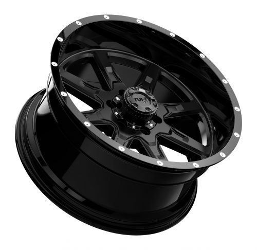 Tuff T15 Satin Black W/ Gloss Black Lip 20x10 (-19) 6x139.7 - Image 2