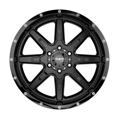 Tuff T15 Satin Black W/ Gloss Black Lip 20x10 (-19) 6x139.7 - Image 3