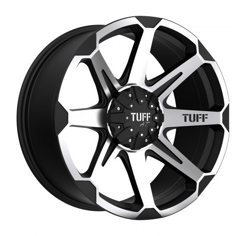 Tuff T05 Flat Black W/ Machined Face 22x10 (+5) 8x165.1