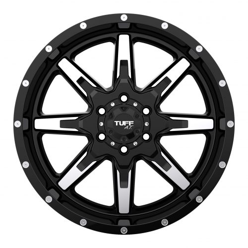 Tuff T15 Gloss Black W/ Machined Face 20x10 (-19) 5x139.7 - Image 3