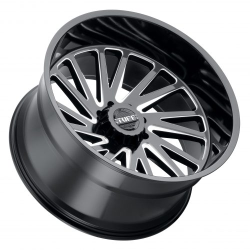 Tuff T2a Gloss Black W/ Milled Spokes 20x12 (-45) 8x165.1 - Image 2