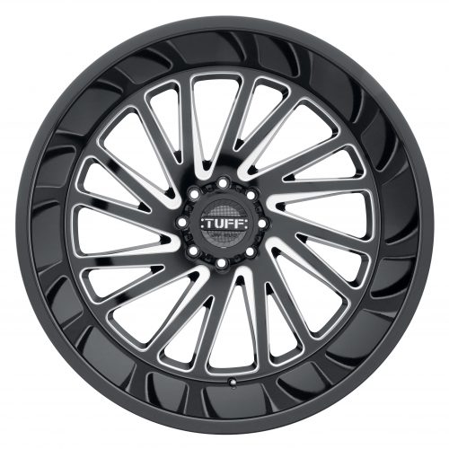 Tuff T2a Gloss Black W/ Milled Spokes 20x12 (-45) 8x165.1 - Image 3