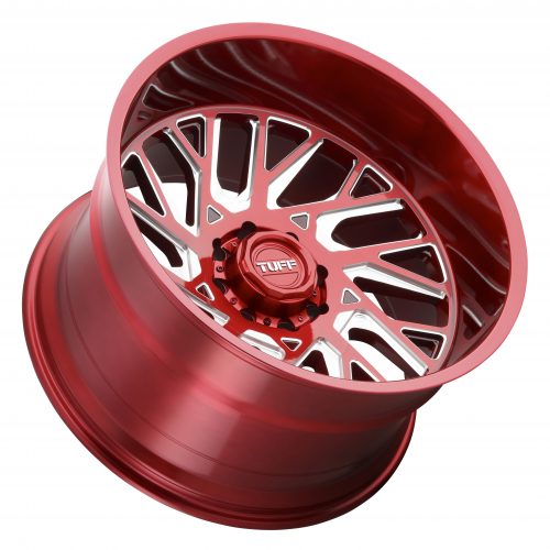 Tuff T4b Candy Red W/ Milled Spoke 26x14 (-72) 6x139.7 - Image 2