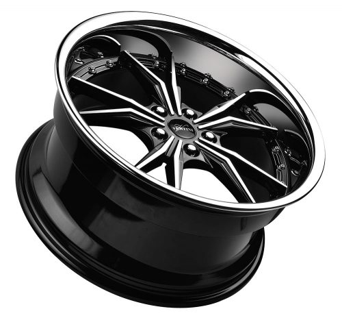 Vertini  Dark Knight  Machine Black Chrome Lip  19x9.5  (+35)  5x120