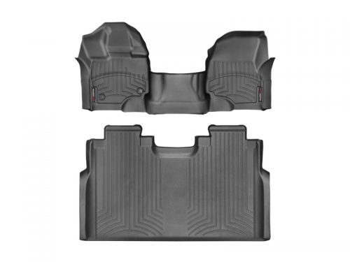 WeatherTech 15+ Ford F-150 SuperCab Front + Rear Floor Liner - Black