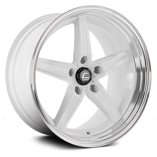 Cosmis  R5  White with Machined Lip  18x9.5  (+25)  5x120