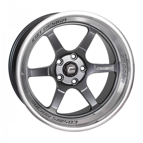 Cosmis  XT-006R  Gun Metal with Machined Lip  18x11  (+8)  5x114.3