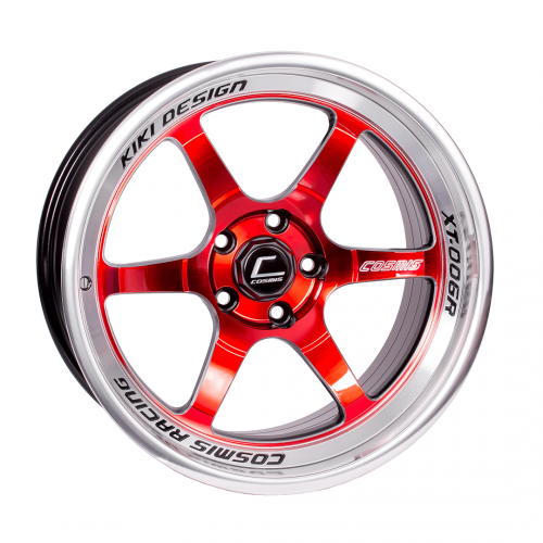 Cosmis  XT-006R  Red with Machined Lip  18x11  (+8)  5x114.3