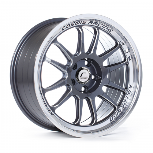 Cosmis  XT-206R  Gun Metal with Polished Lip  15x8  (+30)  4x100