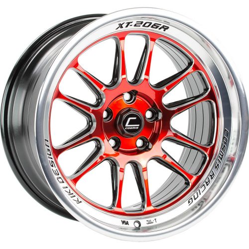 Cosmis  XT-206R  Red with Machined Lip  18x11  (+8)  5x114.3