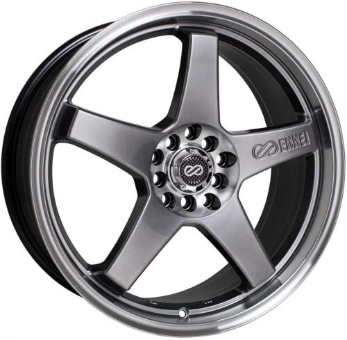 Enkei  EV5  Hyper Black with Machined Lip  17x7  (+45)  4x100/4x108