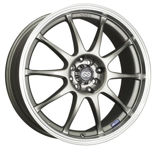 Enkei  J10  Silver with Machined Lip  15x6.5  (+38)  4x100/4x108