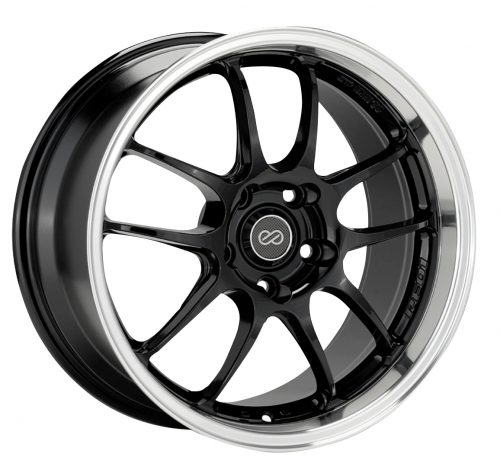 Enkei  PF01  Black with Machined Lip  17x9  (+48)  5x114.3