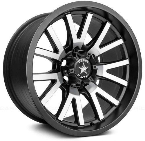 Rebel Racing Offroad  Sierra  Matte Black with Machined Face  17x9  (+0)  5x127