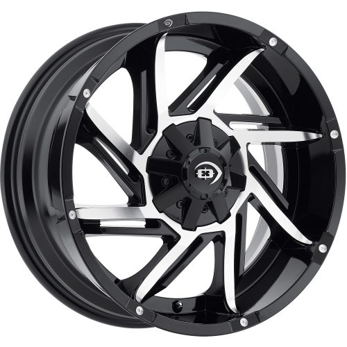 Vision Prowler 422 Gloss Black and Machined  20x9 (-12) 6x135