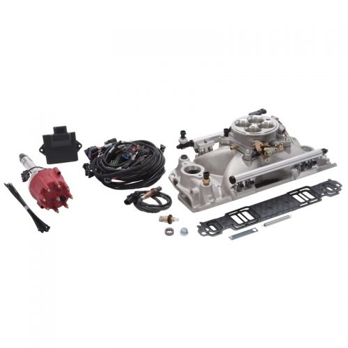 Edelbrock Pro Flo 4 EFI System Seq Port SBC 1986 & Earlier 550 Max HP 29lb/hr Satin Finish w/o Tuner