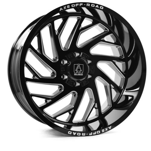 AXE Zeus Gloss Black Milled 22x12  (-44) Blank - Image 2