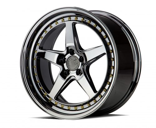 Aodhan DS05 Black Vacuum w/ Gold Rivets 18x8.5 (+35) 5x114.3 - Image 3