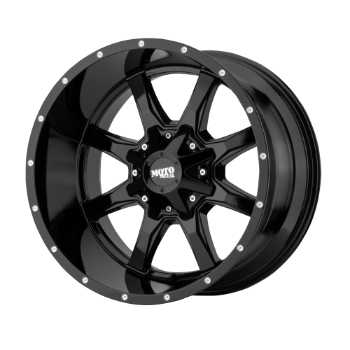 Moto Metal MO970 Gloss Black With Milled Lip 17x8 (+40) 5x114.3/5x127