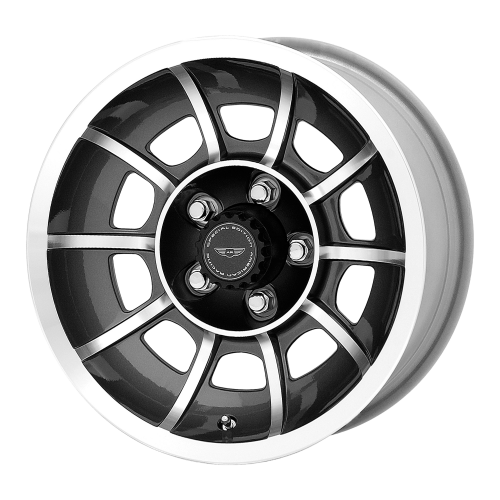 American Racing Vintage VN47 Vector Anthracite Machined 15x8.5 (+6) BLANK