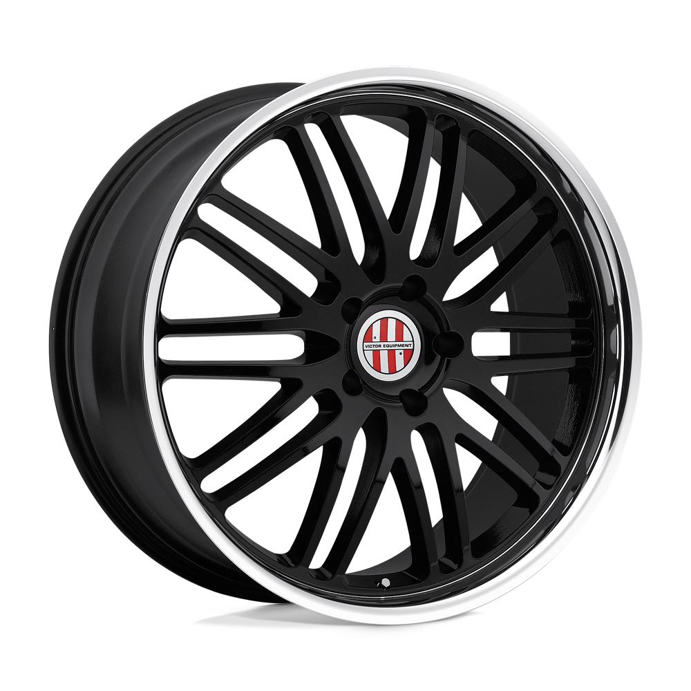 Victor Equipment  Lemans  Gloss Black With Mirror Cut Lip  18x8  (+45)  5x130