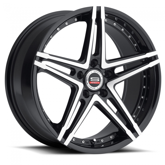 Spec-1 Racing Sp-5 18x9 5x114.3 +35 Cb 73.1 Gloss Black Machined