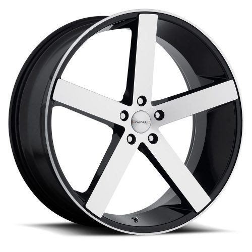 Cavallo Clv-5 22x9 Blank +18 Cb 74.1 Black Machined