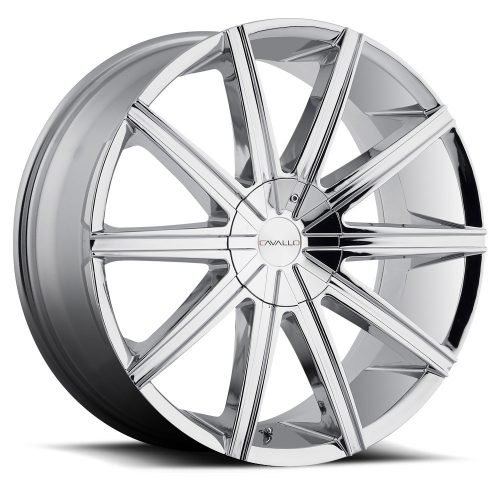 Cavallo Clv-9 22x9.5 5x115 5x139.7 +15 Cb 74.1 Chrome