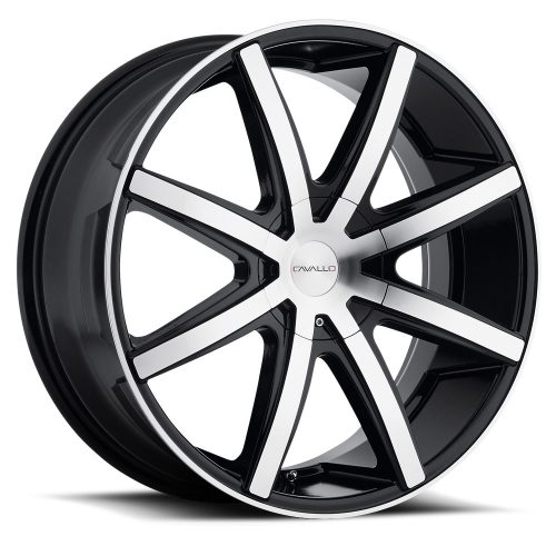 Cavallo Clv-8 24x9 Blank +18 Cb 78.1 Black Machined