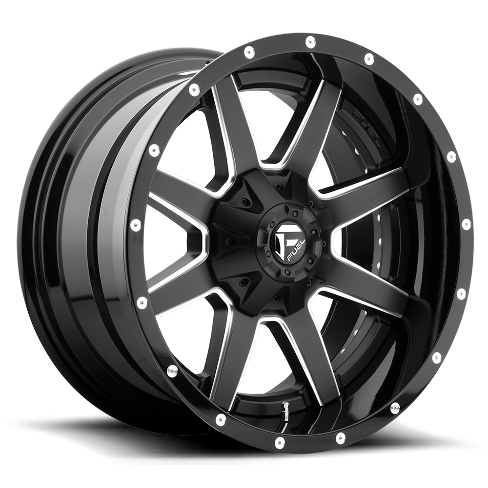 Fuel 2pc D262 Maverick Gloss Black Milled 24x16 (-100) 8x170