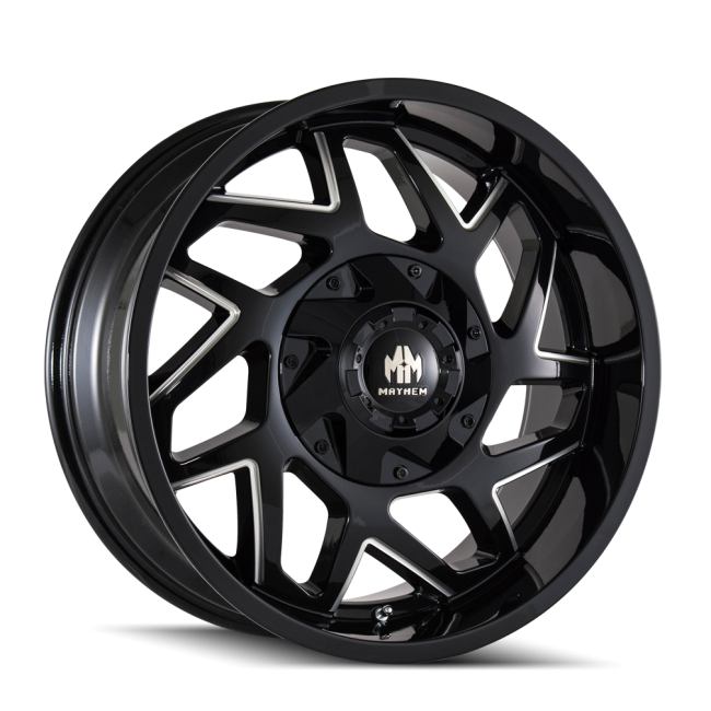 Mayhem Hatchet 8106 Black W/milled Spokes 20x9 6-135/6-139.7 0mm 106mm