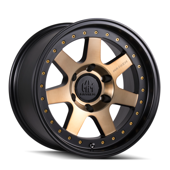 Mayhem Prodigy 8300 Matte Black W/bronze Tint 17x9 6-120 -6mm 66.9mm
