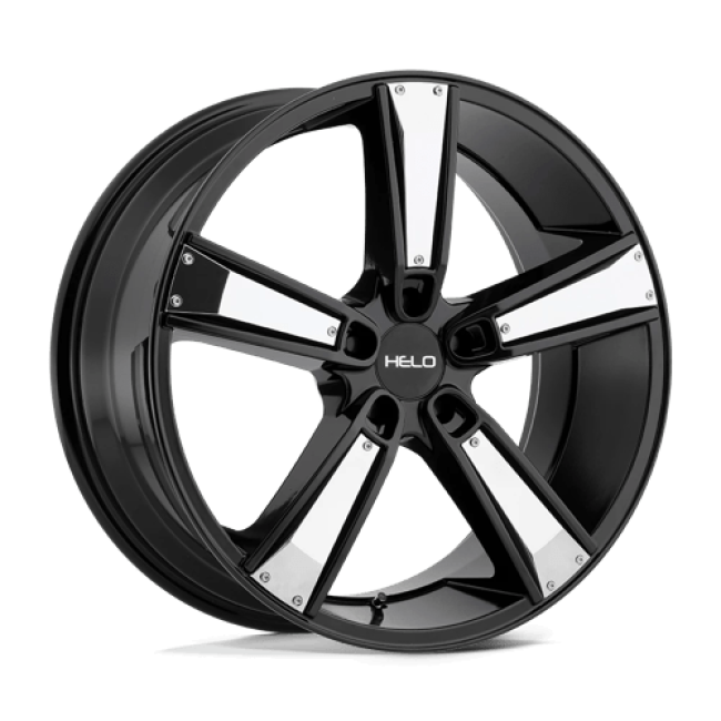 Helo He899 Satin Black With Gloss Black & Chrome Inserts 17x7 (+38) 5x120