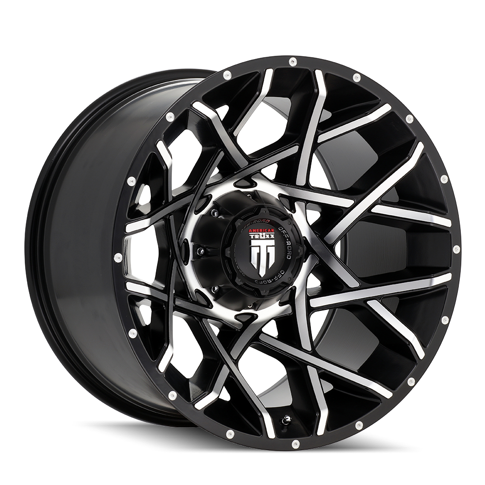 American truxx Gridlock AT1901 Machined 20x12 8-165.1mm 125.2mm