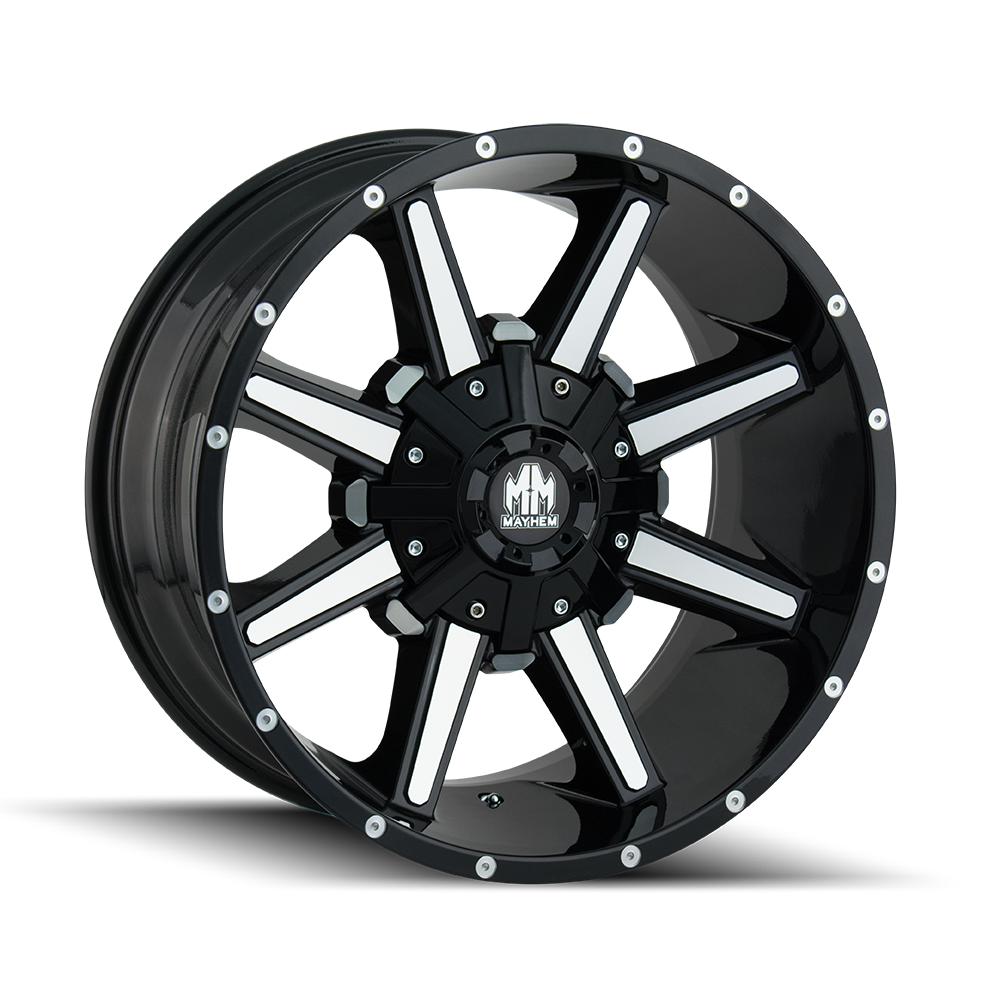 Mayhem Arsenal 8104 Black Machined 17x9 6-135/6-139.7mm 106mm
