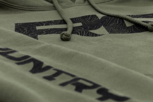 Rough Country Hoodie | RC Topographical Sleeve | Army Green | SM - Image 4