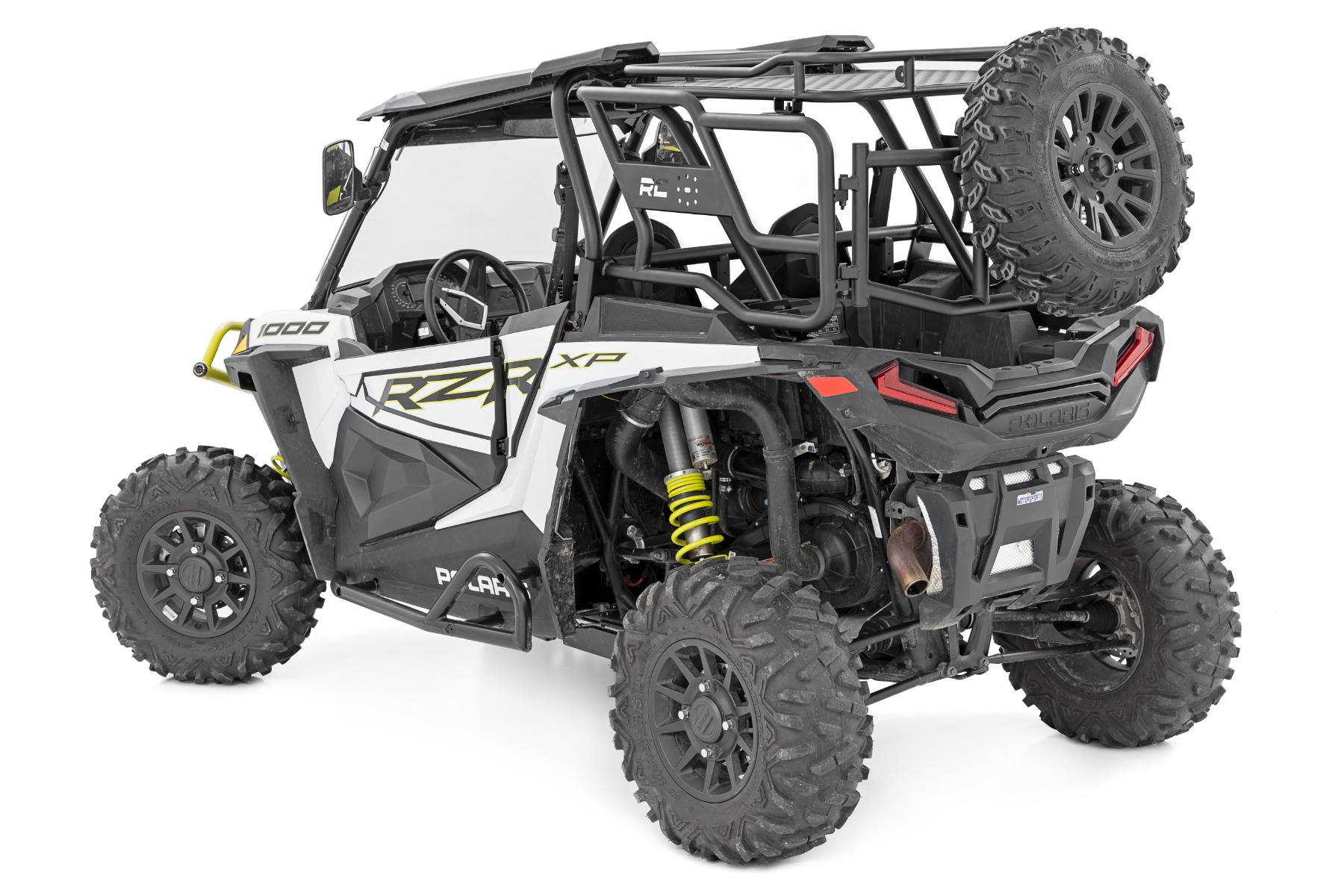 Tubular Rear Cargo Rack | Spare Tire Mount | Polaris RZR XP 1000 - Image 2