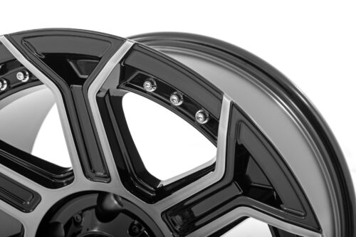 Rough Country 89 Series Wheel | One-Piece | Black Machined Gun Metal | 17x9 | 6x135 |  -12mm - Image 2