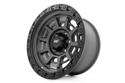 Rough Country 85 Series Wheel | Simulated Beadlock | Gunmetal Gray/Black | 17x9 | 5x4.5 | -12mm - Image 4