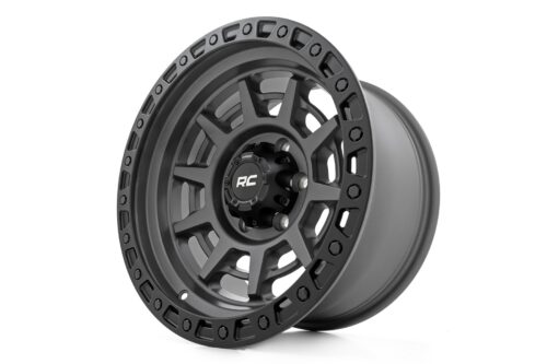 Rough Country 85 Series Wheel | Simulated Beadlock | Gunmetal Gray/Black | 17x9 | 5x5 | -12mm - Image 4