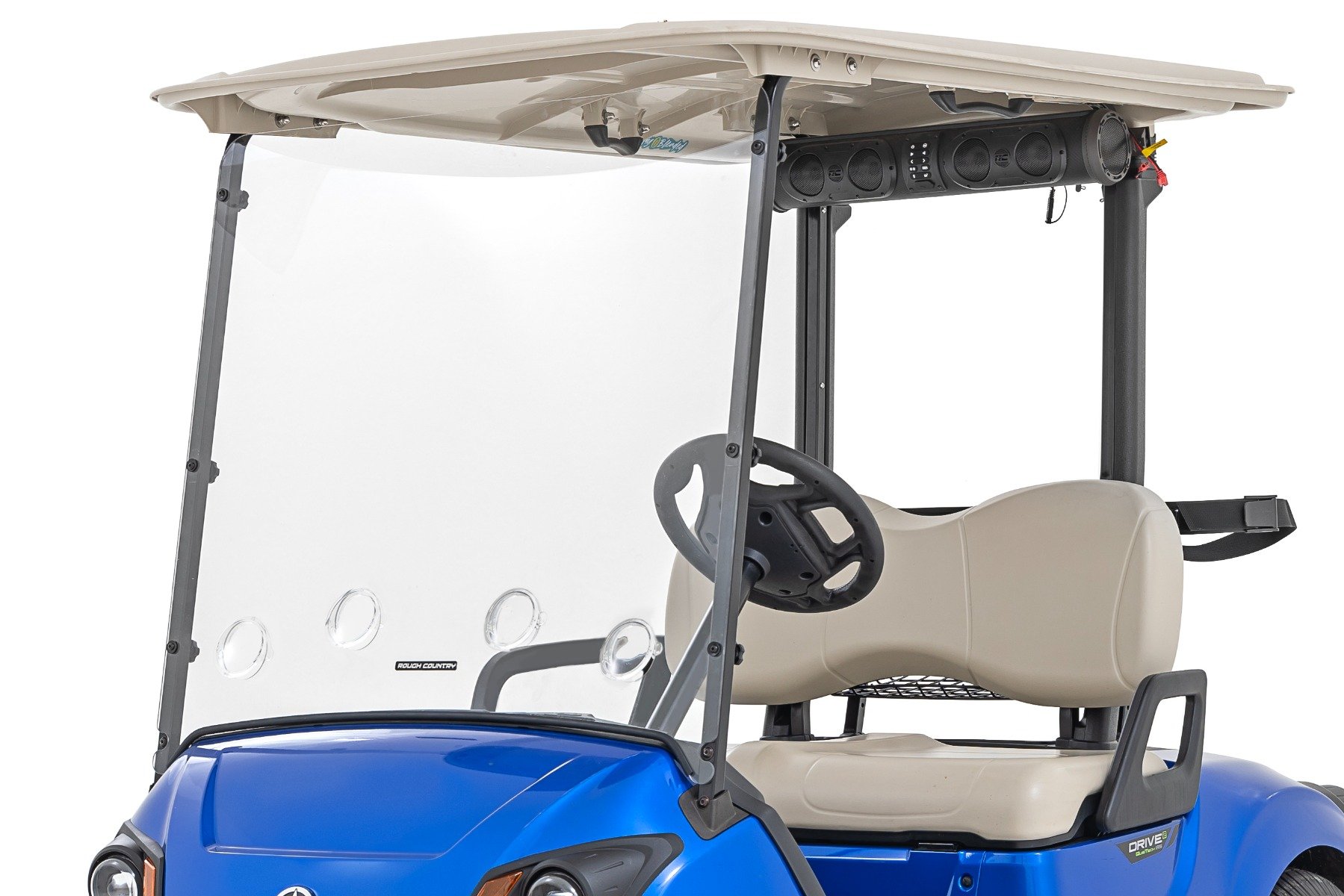 Vented Full Windshield | Scratch Resistant | Yamaha Drive2 Golf Cart - Image 2