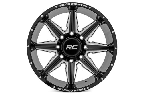 Rough Country 91M Series Wheel | One-Piece | Gloss Black | 20x12 | 8x180 | -44mm - Image 2