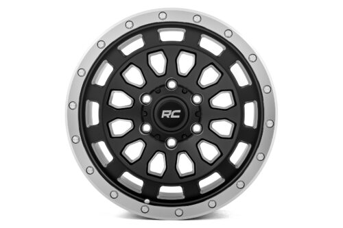 Rough Country 87 Series Wheel | Simulated Beadlock | Black/Machined | 17x8.5 | 6x5.5 | +0mm - Image 2