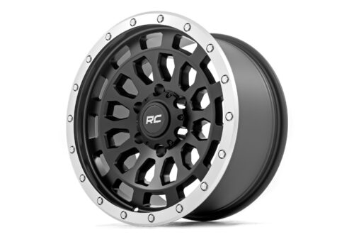 Rough Country 87 Series Wheel | Simulated Beadlock | Black/Machined | 17x8.5 | 6x5.5 | +0mm - Image 3