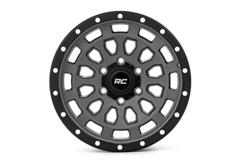 Rough Country 87 Series Wheel | Simulated Beadlock | Gray/Black | 17x8.5 | 6x5.5 | +0mm - Image 2