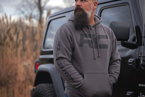 Rough Country Hoodie | RC Topographical Sleeve | Charcoal | 3XL - Image 2