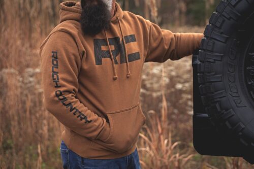 Rough Country Hoodie | RC Topographical Sleeve | Saddle | 2XL - Image 2