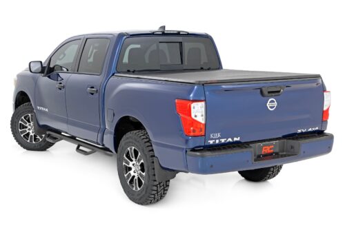 Soft Tri-Fold Bed Cover | 5'7" Bed | No Utl Trk | Nissan Titan 2WD/4WD (17-24) - Image 2