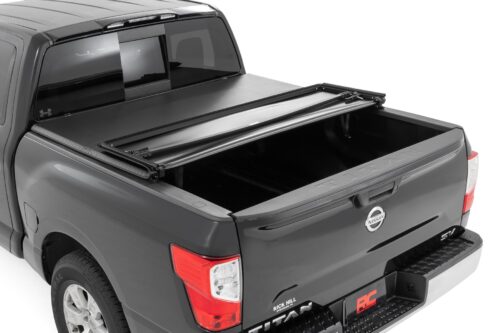 Soft Tri-Fold Bed Cover | 5'7" Bed | Nissan Titan 2WD/4WD (2017-2024) - Image 2