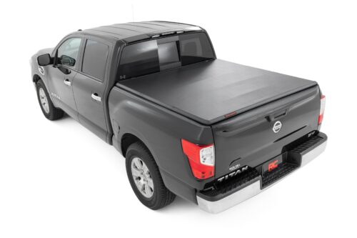 Soft Tri-Fold Bed Cover | 5'7" Bed | Nissan Titan 2WD/4WD (2017-2024) - Image 3